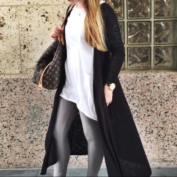 LuLaRoe Sweaters - LuLaRoe Black Sarah Lightweight Duster unicorn